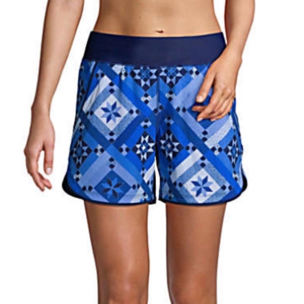 Lands End Women’s SunShade UPF 50 5 Inch Board Shorts with Panty